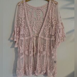 POL  Lace embroidered Kimono S/M